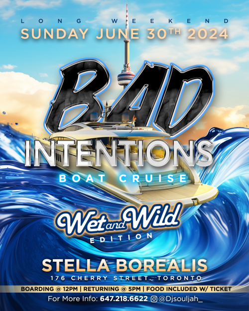 Souljah is organizing Bad Intentions: Wet & Wild event by Souljah on 2024–06–30 12 PM in Canada, we are selling the tickets for Bad Intentions: Wet & Wild. https://www.ticketgateway.com/event/view/wetandwild