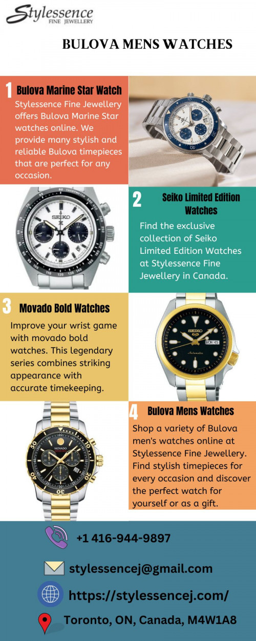 Shop a variety of Bulova men's watches online at Stylessence Fine Jewellery. Find stylish timepieces for every occasion and discover the perfect watch for yourself or as a gift. For more information, please visit https://stylessencej.com/collections/bulova