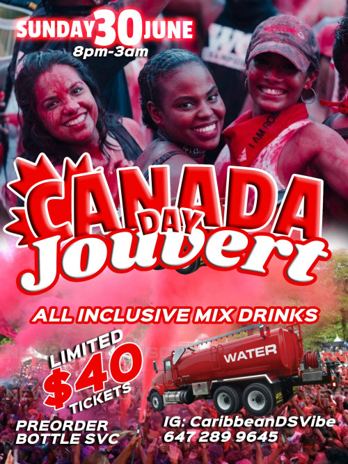 CaribbeanDSvibes is organizing CANADA DAY J'OUVERT 2024 event by CaribbeanDSvibes on 2024–06–30 09 PM in Canada, we are selling the tickets for CANADA DAY J'OUVERT 2024. https://www.ticketgateway.com/event/view/canada-day-j-ouvert-2024