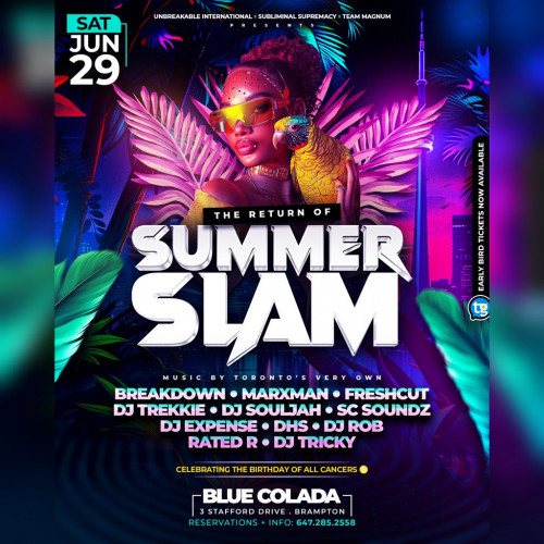 🔵 BLUE COLADA 🍸 is organizing SUMMER SLAM ‘24 event by 🔵 BLUE COLADA 🍸 on 2024–06–29 9 PM in Canada, we are selling the tickets for SUMMER SLAM ‘24. https://www.ticketgateway.com/event/view/summerslam