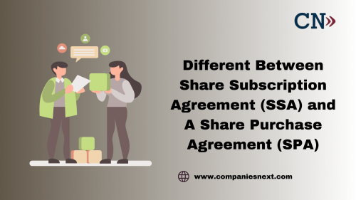 A Share Subscription Agreement (SSA) involves an investor buying new shares from a company, while a Share Purchase Agreement (SPA) involves buying existing shares from a current shareholder, detailing terms and protections for both parties. Also read- https://www.companiesnext.com/blog/difference-between-share-subscription-agreement-and-a-share-purchase-agreement