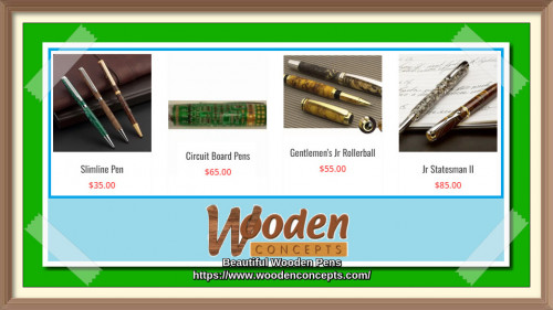 Handmade wood pens of Wooden Concepts make beautiful gifts and showcase the quality of wood material we use as well as the expertise and creativity of our woodwork.
https://www.woodenconcepts.com/