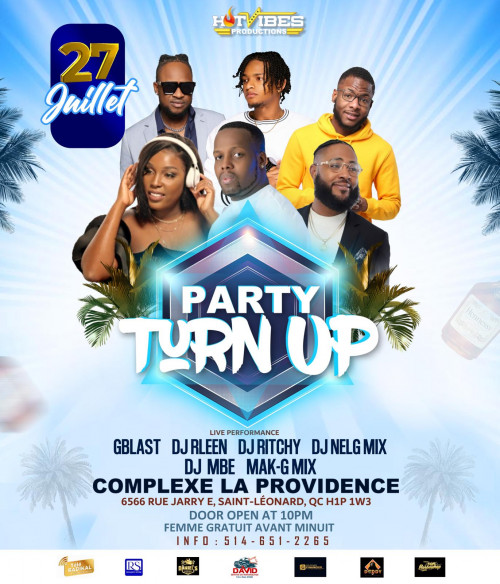 Hot Vibes Productions is organizing Party Turn Up event by Hot Vibes Productions on 2024–07–27 10 PM in Canada, we are selling the tickets for Party Turn Up. https://www.ticketgateway.com/event/view/party-turn-up