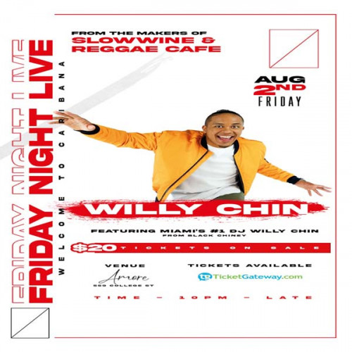 RENEGADESQUADENT is organizing FRIDAY NIGHT LIVE WILLY CHIN event by RENEGADESQUADENT on 2024–08–02 10 PM in Canada, we are selling the tickets for FRIDAY NIGHT LIVE WILLY CHIN. https://www.ticketgateway.com/event/view/friday-night-live-willy-chin