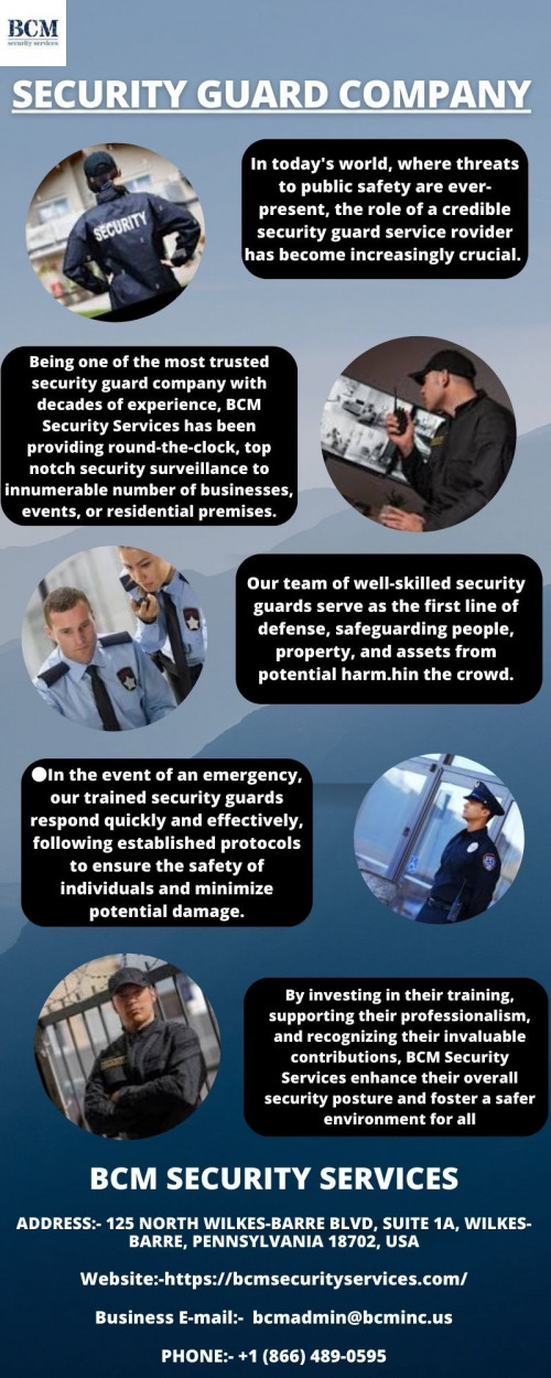 BCM Security Services provide highly trained professional security personnel who is the cornerstone of public safety. Our round the clock, very highly rated and all-round security service has made us the leading security guard company in Miami, Tampa Bay and surrounding regions of Florida, US.