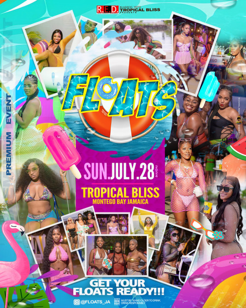 RED EVENTS PLANNING & MANAGEMENT is organizing Floats Beach Party event by RED EVENTS PLANNING & MANAGEMENT on 2024–07–28 02 PM in Jamaica, we are selling the tickets for Floats Beach Party. https://www.ticketgateway.com/event/view/float-premium-beach-party