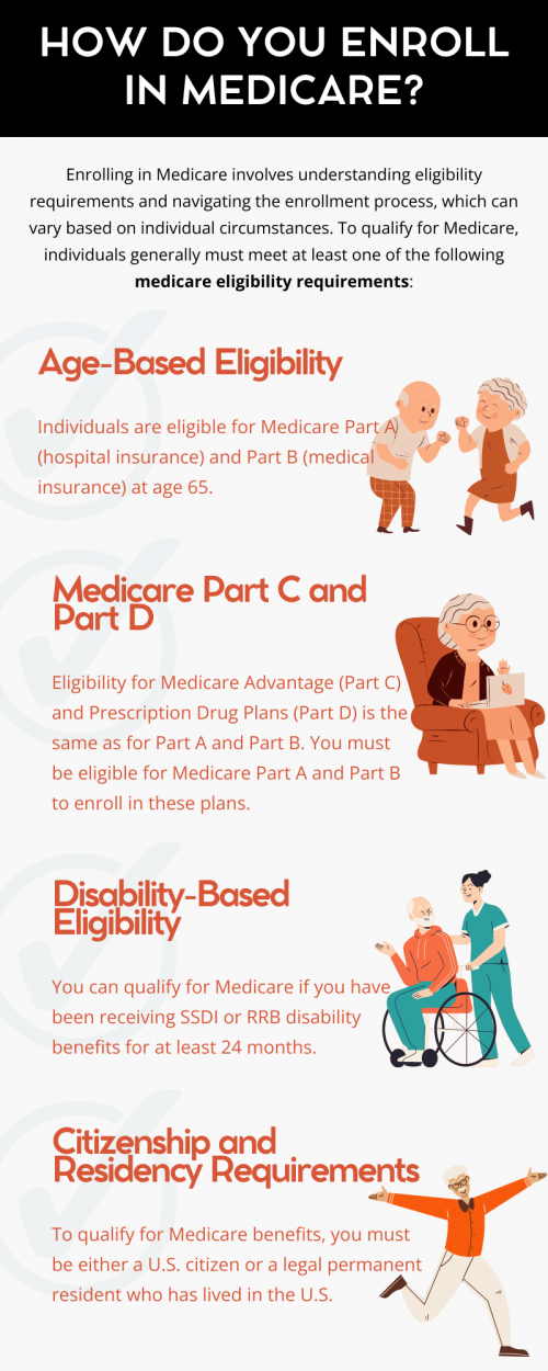 To enroll in Medicare, you can apply online through the Social Security Administration's website, visit a local Social Security office, or call them directly. Enrollment typically starts three months before you turn 65 and lasts for seven months. If you're automatically enrolled, you'll receive your Medicare card in the mail about three months before your 65th birthday. To know more visit here https://www.capitalbluemedicare.com/wps/portal/capm/home/what-is-medicare/eligibility-enrollment