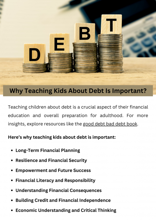 Teaching kids about debt is crucial as it prepares them for responsible financial management in adulthood. Understanding debt helps children differentiate between good and bad financial decisions, instills habits of saving and budgeting, and empowers them to make informed choices about borrowing. This early education equips children with essential skills to navigate personal finances confidently and avoid potential pitfalls later in life. To know more visit here https://inflationeducation.net/product/good-debt-bad-debt-and-the-big-green-blob/