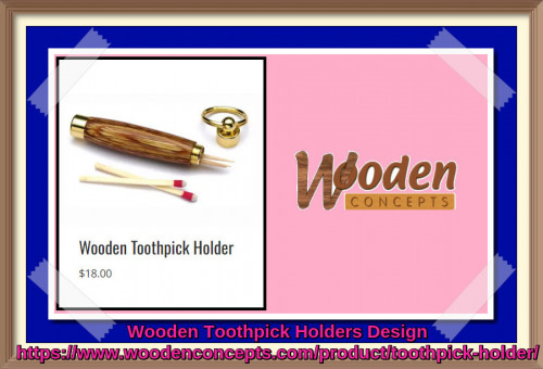 Wooden Concepts provide stylish toothpick holders which can store toothpicks, emergency money or matches.
https://www.woodenconcepts.com/product/toothpick-holder/