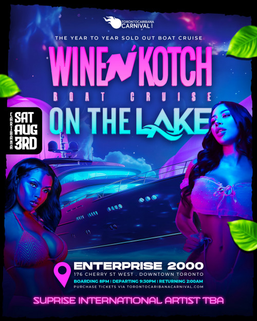 TORONTO CARIBANA CARNIVAL is organizing Wine n Kotch Boat Cruise| Caribana Saturday | Aug 3rd 2024 event by TORONTO CARIBANA CARNIVAL on 2024–08–03 08 PM in Canada, we are selling the tickets for Wine n Kotch Boat Cruise| Caribana Saturday | Aug 3rd 2024. https://www.ticketgateway.com/event/view/wine-n-kotch-boat-cruise--caribana-saturday---august-3rd-2024