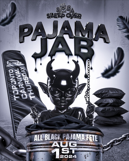 DJ BuzzB INC. is organizing Soca Sleep Over - PAJAMA JAB Toronto Carnival Thurs (BREAKFAST INCLUSIVE + GIVEAWAYS) event by DJ BuzzB INC. on 2024–08–01 11 PM in Jamaica, we are selling the tickets for Soca Sleep Over - PAJAMA JAB Toronto Carnival Thurs (BREAKFAST INCLUSIVE + GIVEAWAYS) https://www.ticketgateway.com/event/view/soca-sleep-over-pajama-jab