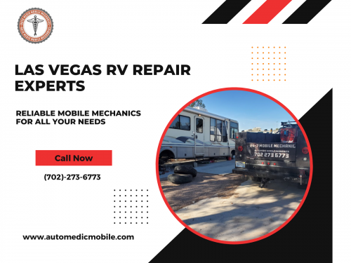 Ditch the tow truck hassle with Auto Medic Mobile Mechanics, your trusted choice for RV Repair Las Vegas! Our expert team offers top-notch mobile RV repair services, bringing the repair shop to your doorstep. Whether you're stranded or just need maintenance, our skilled mobile RV mechanics are ready to assist. As the go-to Mobile RV Mechanic Near Me, we ensure fast, reliable, and convenient service across Las Vegas. From engine issues to electrical problems, our comprehensive RV repair solutions cover it all. Enjoy the convenience of professional repairs without leaving your location. Choose Auto Medic Mobile Mechanics for dependable, on-the-spot RV repair in Las Vegas and experience the difference in quality and service.


For More Information About Our Service Visit - https://www.automedicmobile.com/rv-repair-las-vegas/