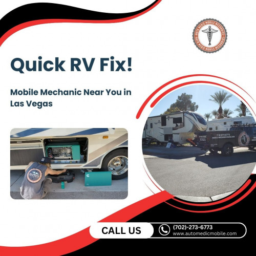If you're searching for a reliable "Mobile RV Mechanic Near Me" in Las Vegas, look no further than Auto Medic Mobile Mechanics. We specialize in providing top-notch, on-site RV repair services, ensuring your vehicle gets the attention it needs without the hassle of a shop visit. Our skilled technicians handle everything from routine maintenance to emergency repairs, keeping your RV in peak condition. With years of experience and a commitment to quality, Auto Medic Mobile Mechanics is your go-to for any RV issue. Trust us for efficient, professional service every time. When you need a "Mobile RV Mechanic Near Me," choose the best in Las Vegas – Auto Medic Mobile Mechanics.


For More Details Visit - https://www.automedicmobile.com/rv-repair-las-vegas/