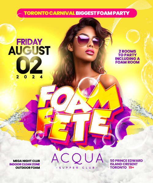 CARNIVALTOEVENTS is organizing FOAM FETE CARIBANA FRIDAY event by CARNIVALTOEVENTS on 2024–08–02 10 PM in Canada, we are selling the tickets for FOAM FETE CARIBANA FRIDAY. https://www.ticketgateway.com/event/view/foam-fete-caribana-friday