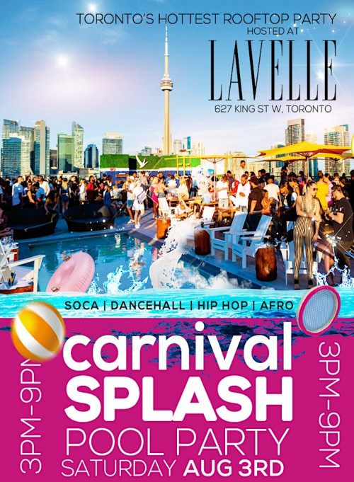 Caribana Parties is organizing CARNIVAL SPLASH event by Caribana Parties on 2024–08–03 03 PM in Canada, we are selling the tickets for CARNIVAL SPLAS Hhttps://www.ticketgateway.com/event/view/carnival-splash
