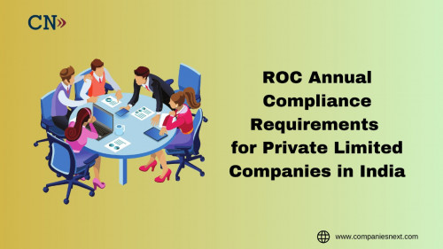 Private Limited Companies in India must meet ROC annual compliance requirements under the Companies Act, 2013. These include appointing auditors, holding board meetings, maintaining statutory registers, conducting AGMs, and filing annual returns and financial statements to ensure legal adherence. Also read- https://companiesnext.com/blog/ROC-Annual-Compliance-Requirements-for-Private-Limited-Companies-in-India