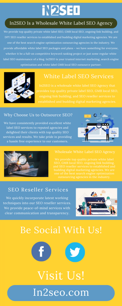 SEO reseller services empower agencies, freelancers, and businesses to leverage SEO expertise without the overhead costs and complexities of managing an in-house team. It facilitates growth, enhances service offerings, and strengthens client relationships through effective digital marketing strategies. Visit here : https://in2seo.com/