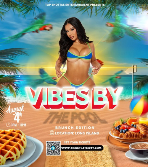 VIBES BY THE POOL COMMITTEE is organizing VIBES BY THE POOL BRUNCH EDITION event by VIBES BY THE POOL COMMITTEE 2024–08–04 3 PM in Canada, we are selling the tickets for VIBES BY THE POOL BRUNCH EDITION.https://www.ticketgateway.com/event/view/vibe-by-the-pool-brunch-edition