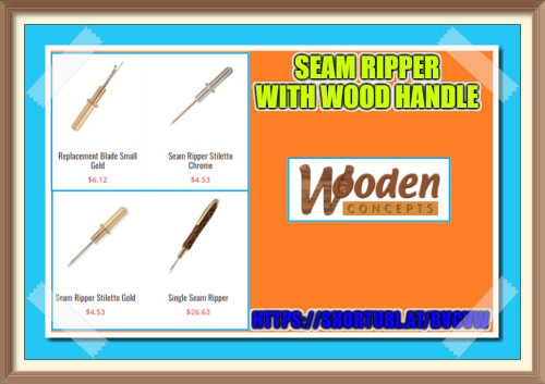 Work on loose threads anywhere on the go with personalized wood handles seam ripper kit, single and double seam ripper.
https://www.woodenconcepts.com/product-category/seam-rippers/