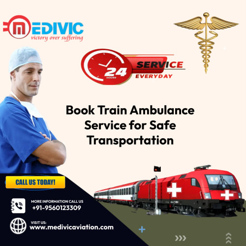 Medivic Aviation Train Ambulance in Patna provides specialized MD doctors, well-trained nurses, and medical staff to the patient during the transfer hour. So book our services and transfer your loved ones anywhere in India very safely.  
More@ https://shorturl.at/eyIL0