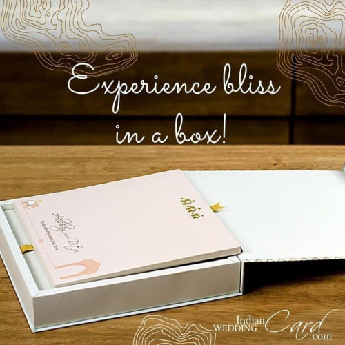 Experience bliss in a box! A card in a box is definitely an exceptional way of announcing your upcoming marriage. Apart from have a unique presentation format, wedding card with box features some of most creative and inspired designs. Get this majestic box wedding invitation card now at Indian Wedding Card Online store. Our designs are simply spectacular and we guarantee you will fall in love with all them. Shop @ https://www.indianweddingcard.com/Card-with-Box.html