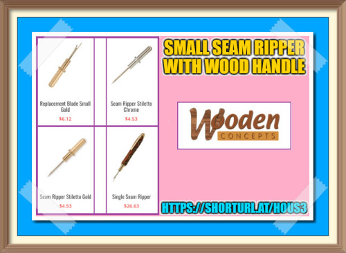 Work on loose threads anywhere on the go with personalized wood handles seam ripper kit, single and double seam ripper.
https://www.woodenconcepts.com/product-category/seam-rippers/