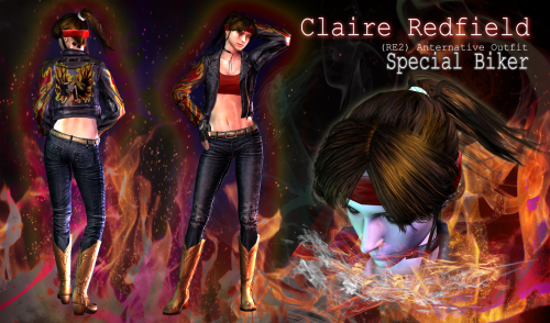 claire redfield special biker re2 bonus costume by vict0rxd d86h8t6