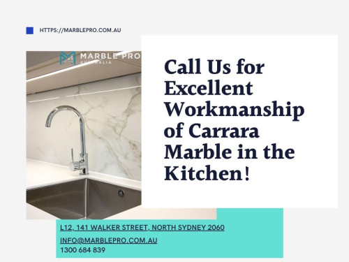 The installation of white Carrara marble in the kitchen can be excellent. Understand how you could use different slabs and complete your project from the Marble Pro team. Visit https://marblepro.com.au/ to order it at the required numbers or dial our contact number 1300 684 839 right away.