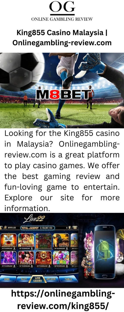 Looking for the King855 casino in Malaysia? Onlinegambling-review.com is a great platform to play casino games. We offer the best gaming review and fun-loving game to entertain. Explore our site for more information.

https://onlinegambling-review.com/king855/
