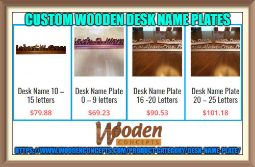 Then, watch out for wooden desk name plates from Wooden Concepts which can bring a rustic charm to your décor.
https://www.woodenconcepts.com/product-category/desk-name-plate/