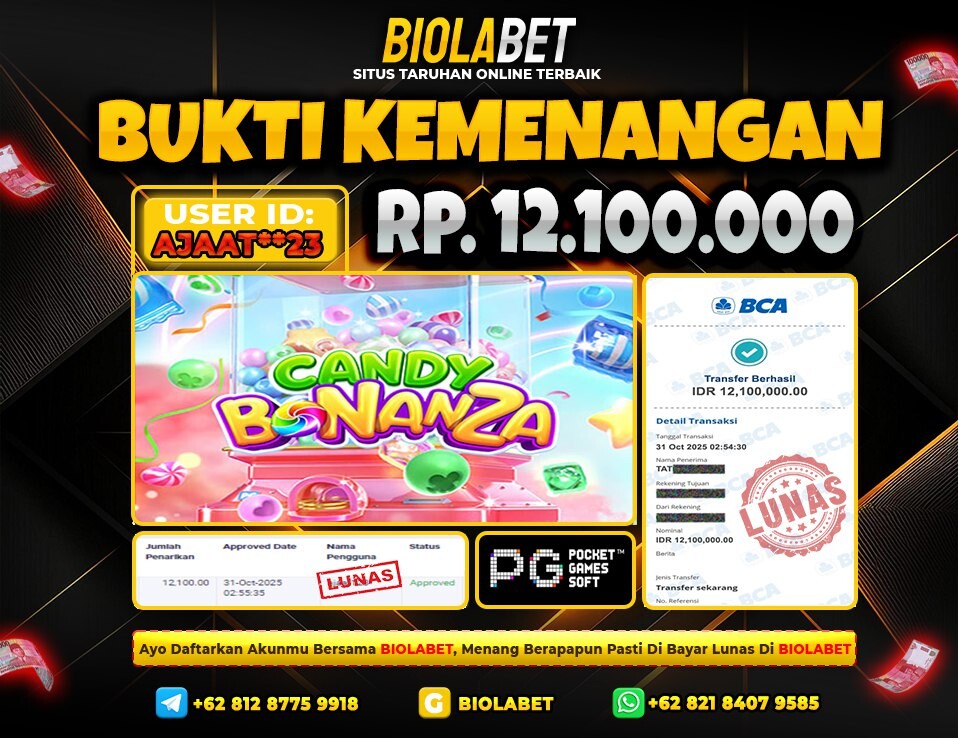 BIOLABET JACKPOT PG Soft Rp.12.100.000.,- LUNAS