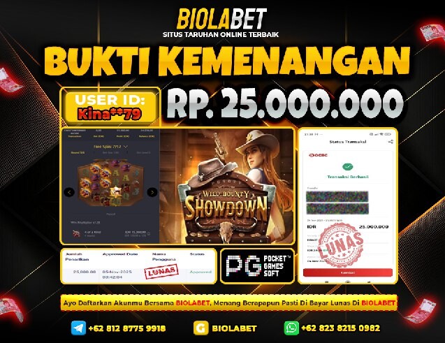 BIOLABET JACKPOT  PG Soft  Rp.25.000.000.,- LUNAS