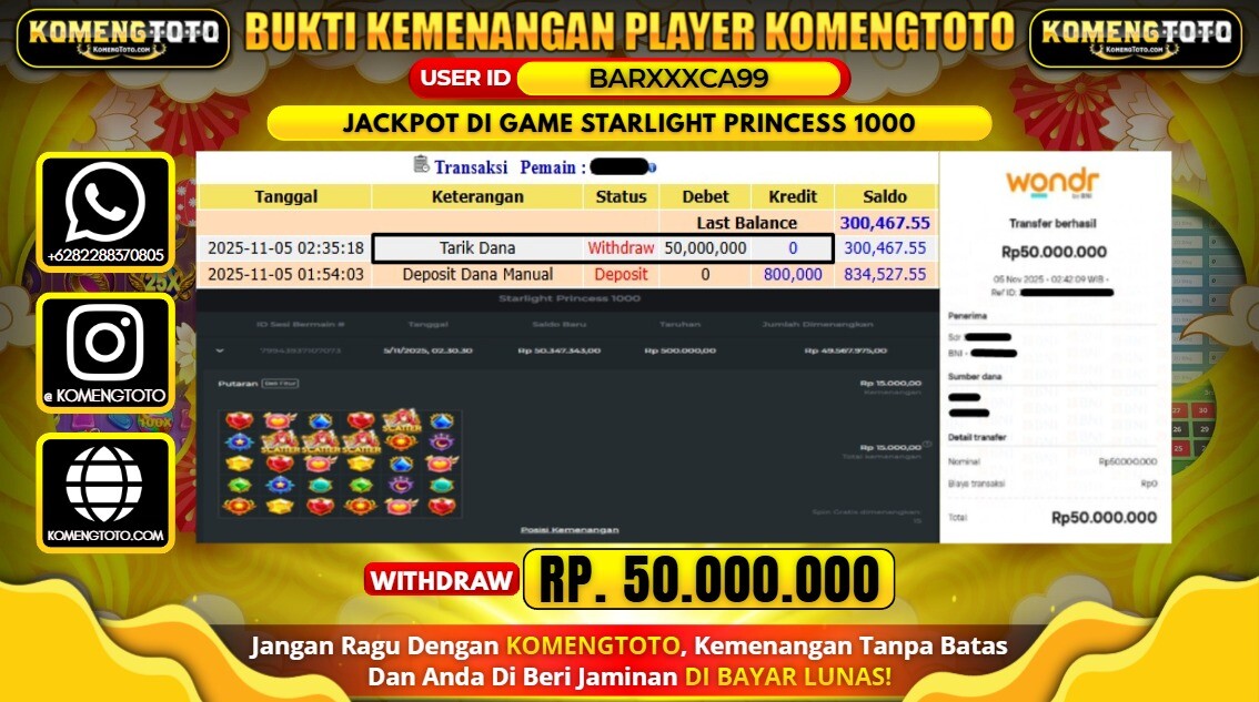 LAGI & LAGI!! KEMENANGAN BESAR DI SLOT STARLIGHT PRINCESS 1000  SEBESAR Rp.50.000.000 KOMENGTOTO BAYAR LUNAS SECEPAT KILAT !! KOMENGTOTO BAYAR SECEPAT KILAT !!