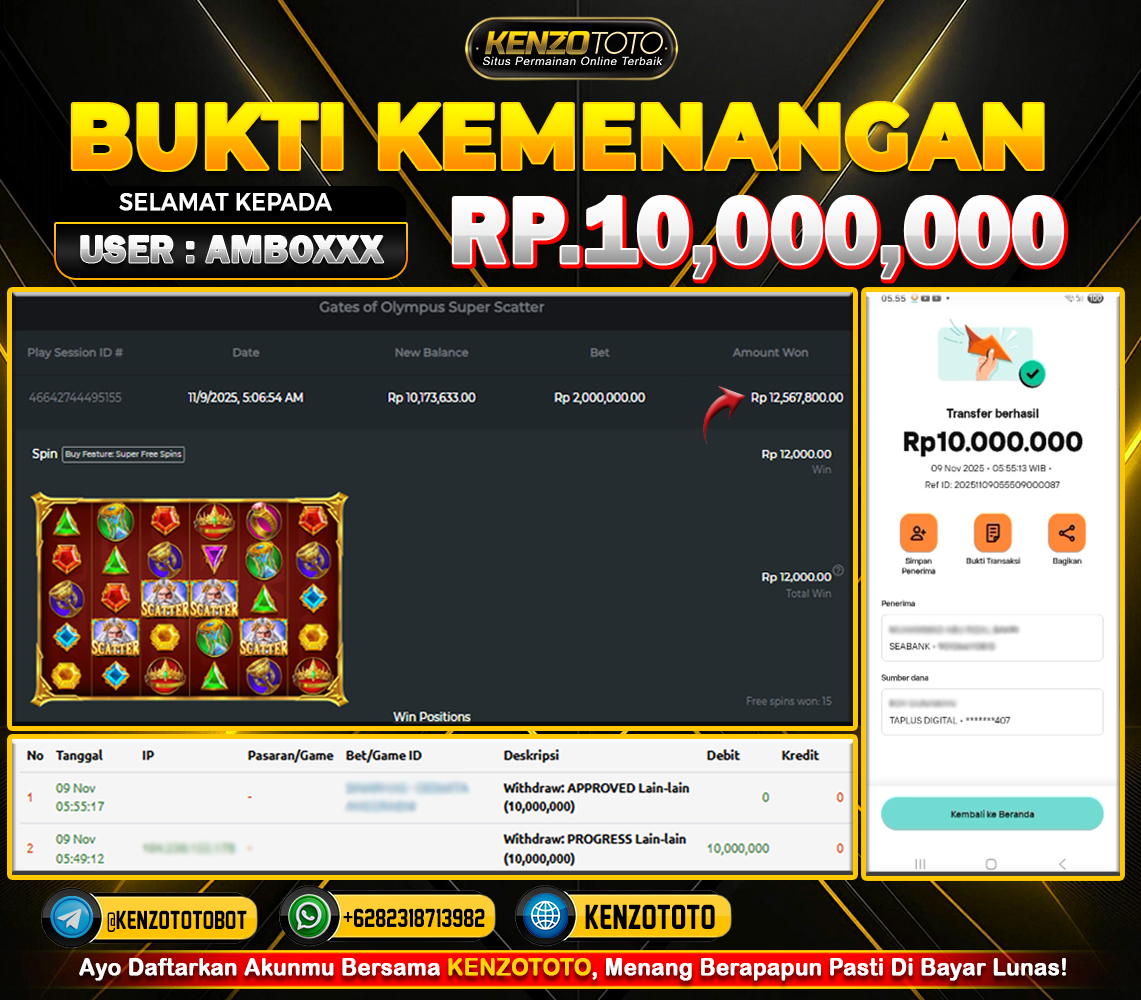 TOTAL WD : RP 10.000.000 CASH!!!