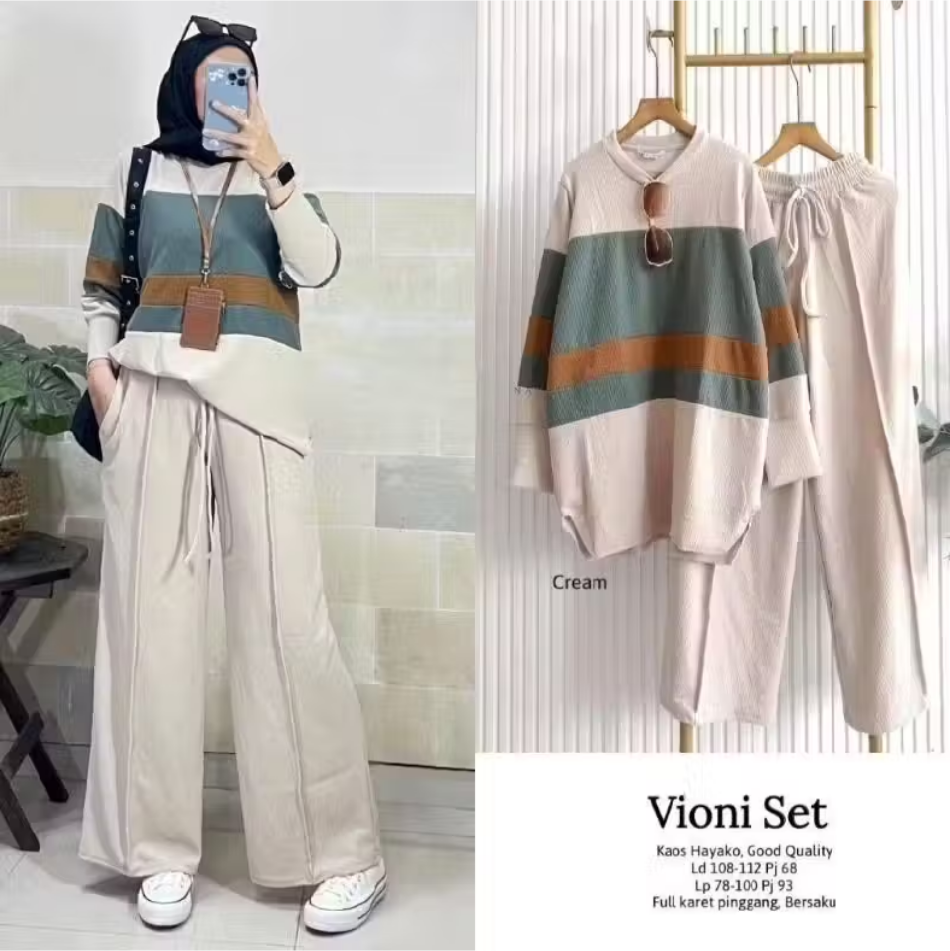 Vioni Set Wanita Modern Tebal
