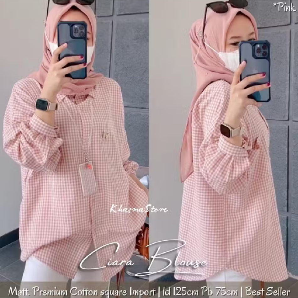 Kemeja Wanita Bahan Katun Import | Pakaian Wanita