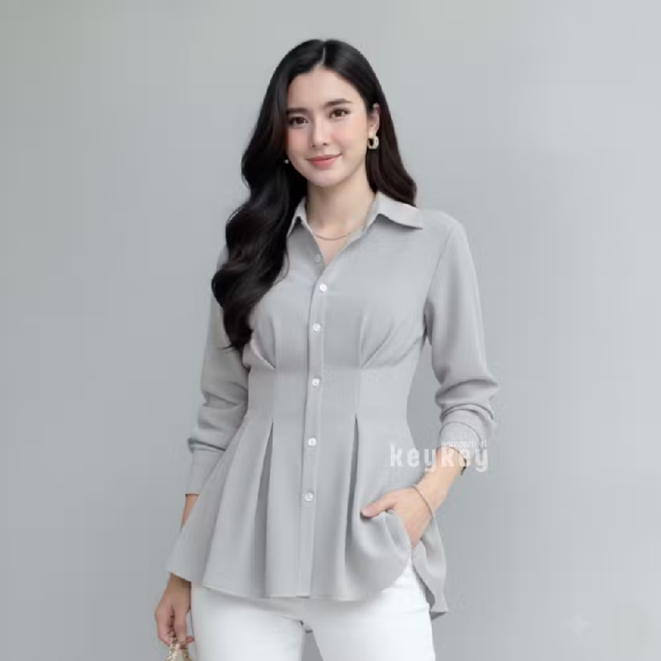Vivian Kemeja Wanita Wolfis Premium Elegan