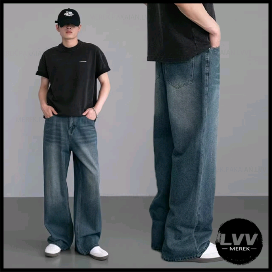 Celana Jeans Pria Panjang Baggy Pants Straight