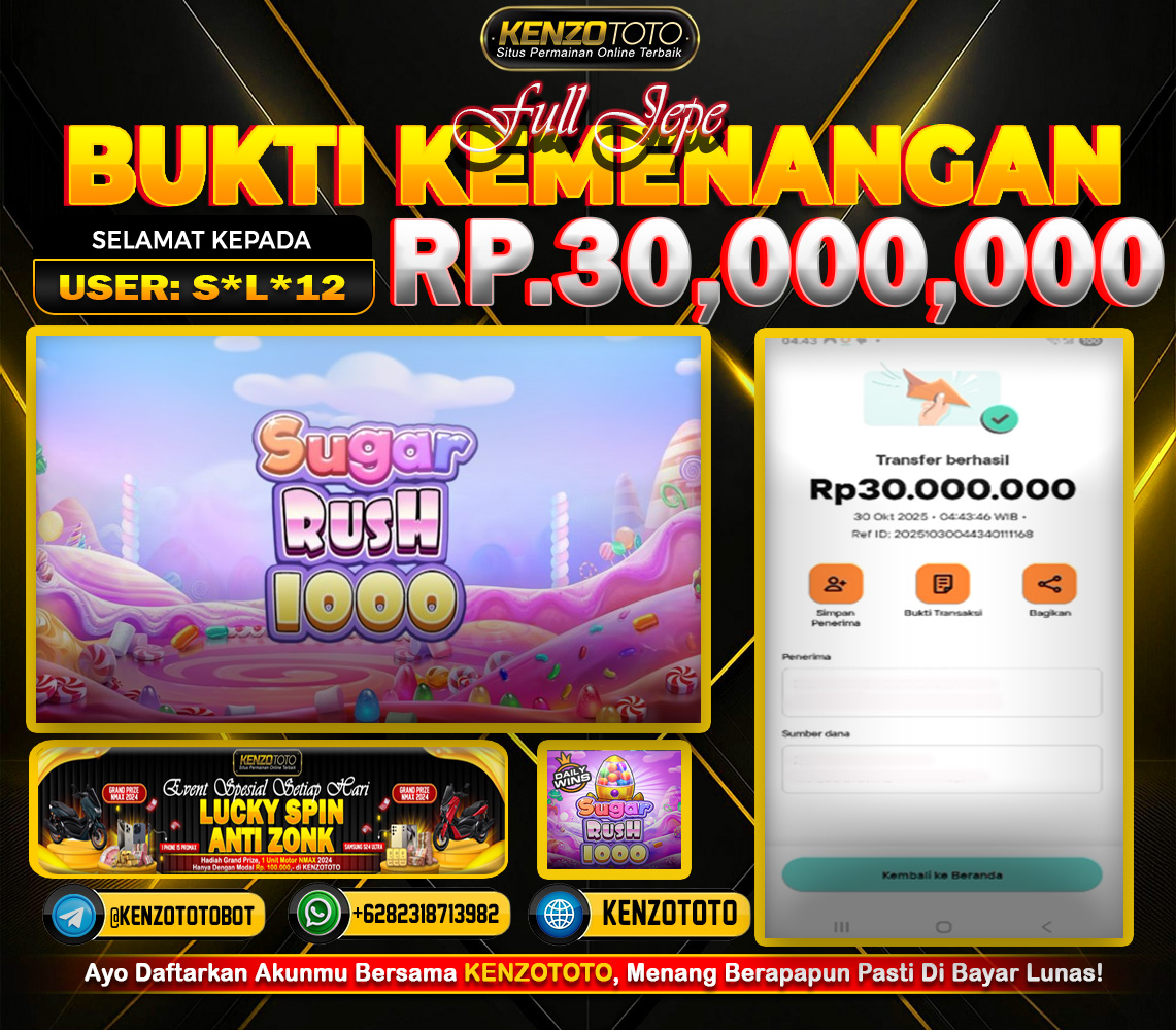 TOTAL WD : RP 30.000.000 CASH!!!
