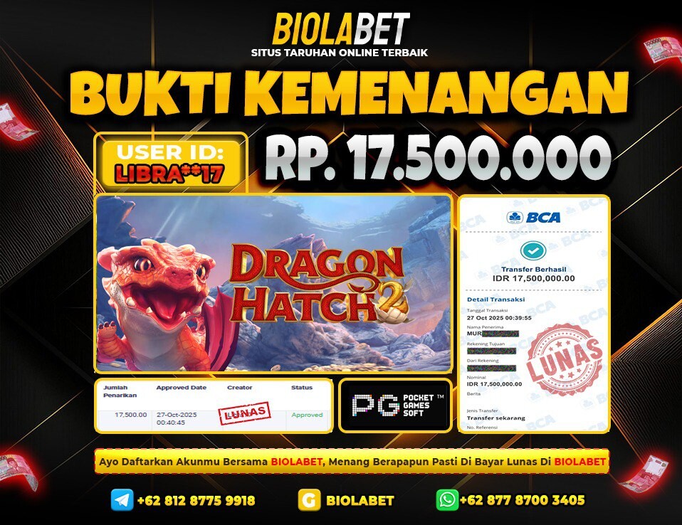 BIOLABET JACKPOT PG Soft Rp.17.500.000.,- LUNAS