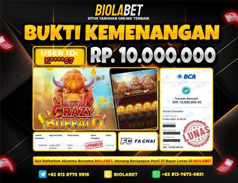 BIOLABET JACKPOT FA Fa Chai Rp.10.000.000.,- LUNAS