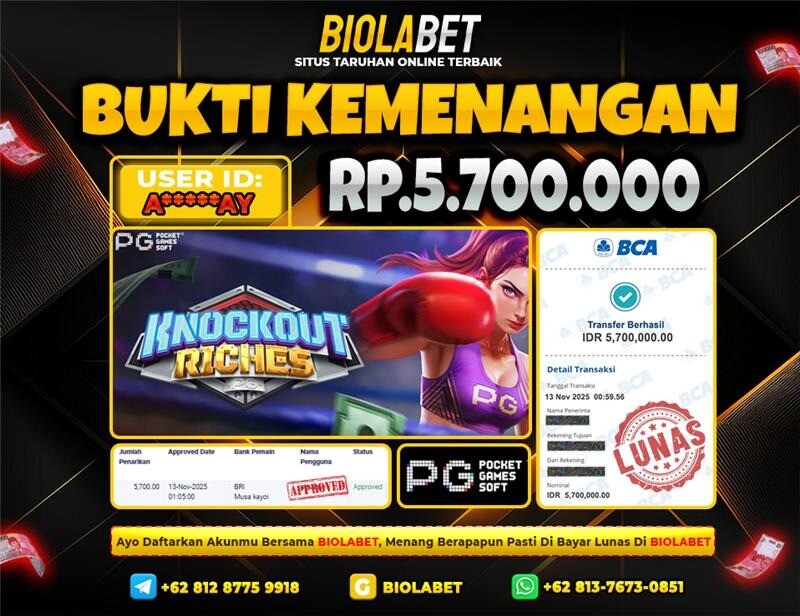BIOLABET JACKPOT PG Soft Rp.5.700.000.,- LUNAS