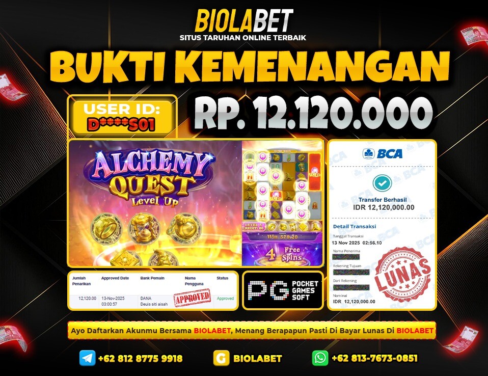 BIOLABET JACKPOT PG Soft Rp.12.120.000.,- LUNAS