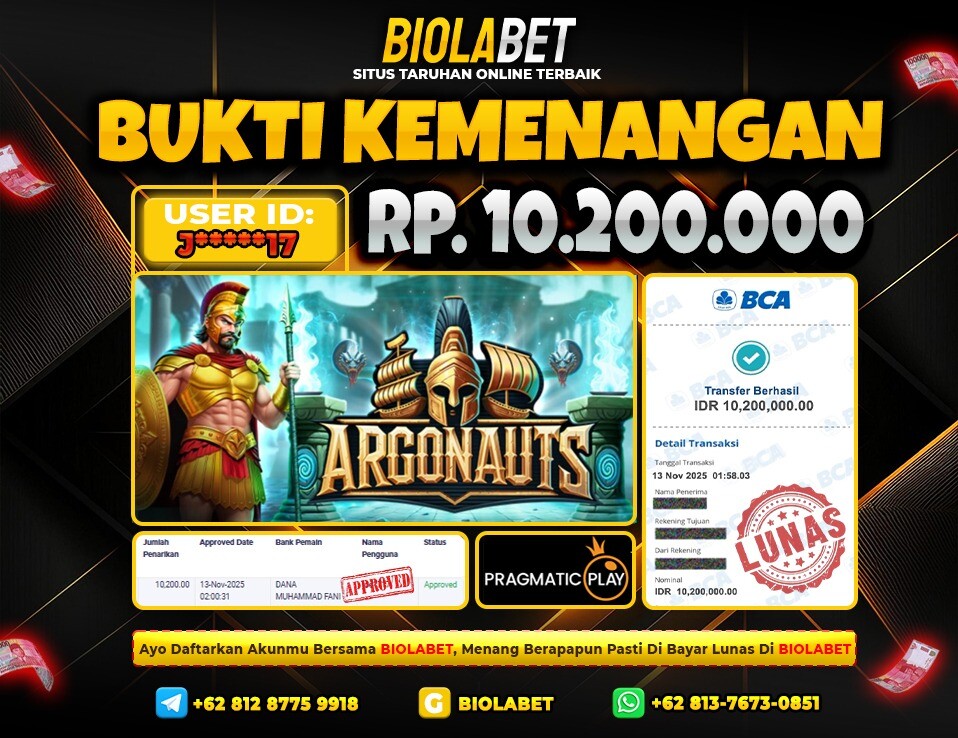 BIOLABET JACKPOT Pragmatic Play Rp.10.200.000.,- LUNAS