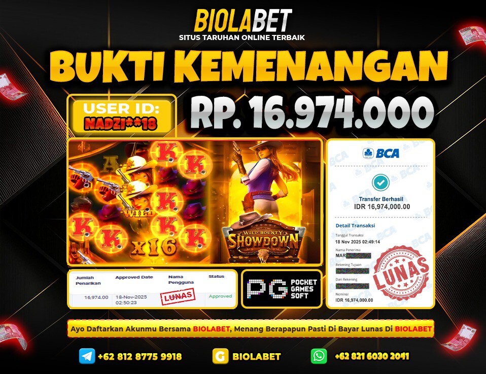 BIOLABET JACKPOT PG Soft Rp.16.974.000.,- LUNAS