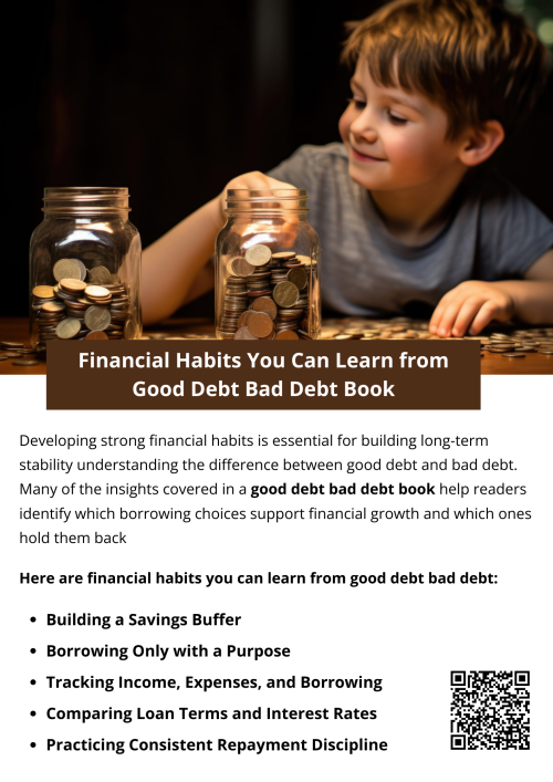 A good debt bad debt book teaches valuable financial habits such as prioritizing productive borrowing, planning repayments, and avoiding unnecessary expenses. It helps readers evaluate whether a loan supports long-term goals or creates financial strain. By understanding this balance, individuals develop smarter budgeting, disciplined spending, and clearer decision-making that strengthens their overall financial health and confidence. To know more visit here https://inflationeducation.net/product/good-debt-bad-debt-and-the-big-green-blob/