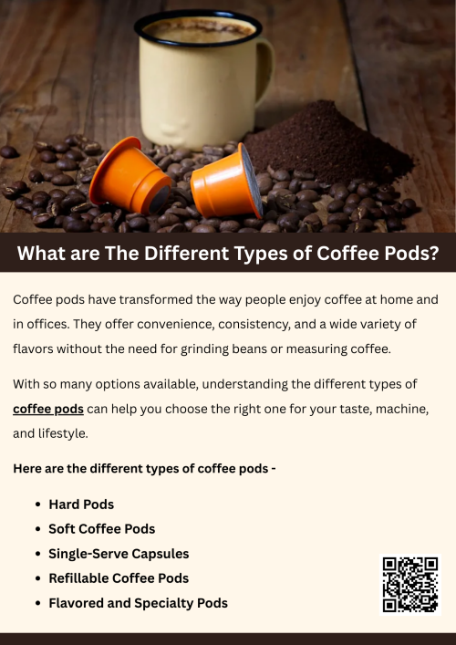 Coffee pods come in several types, including plastic pods, aluminum pods, and compostable options. Each offers different benefits in taste, convenience, and environmental impact. Choosing the right coffee pods depends on your coffee machine, flavor preferences, and sustainability goals. Understanding these differences helps you enjoy better coffee while making an informed, eco-friendly choice. To know more visit here https://wideawakecoffee.com/coffee-pods/