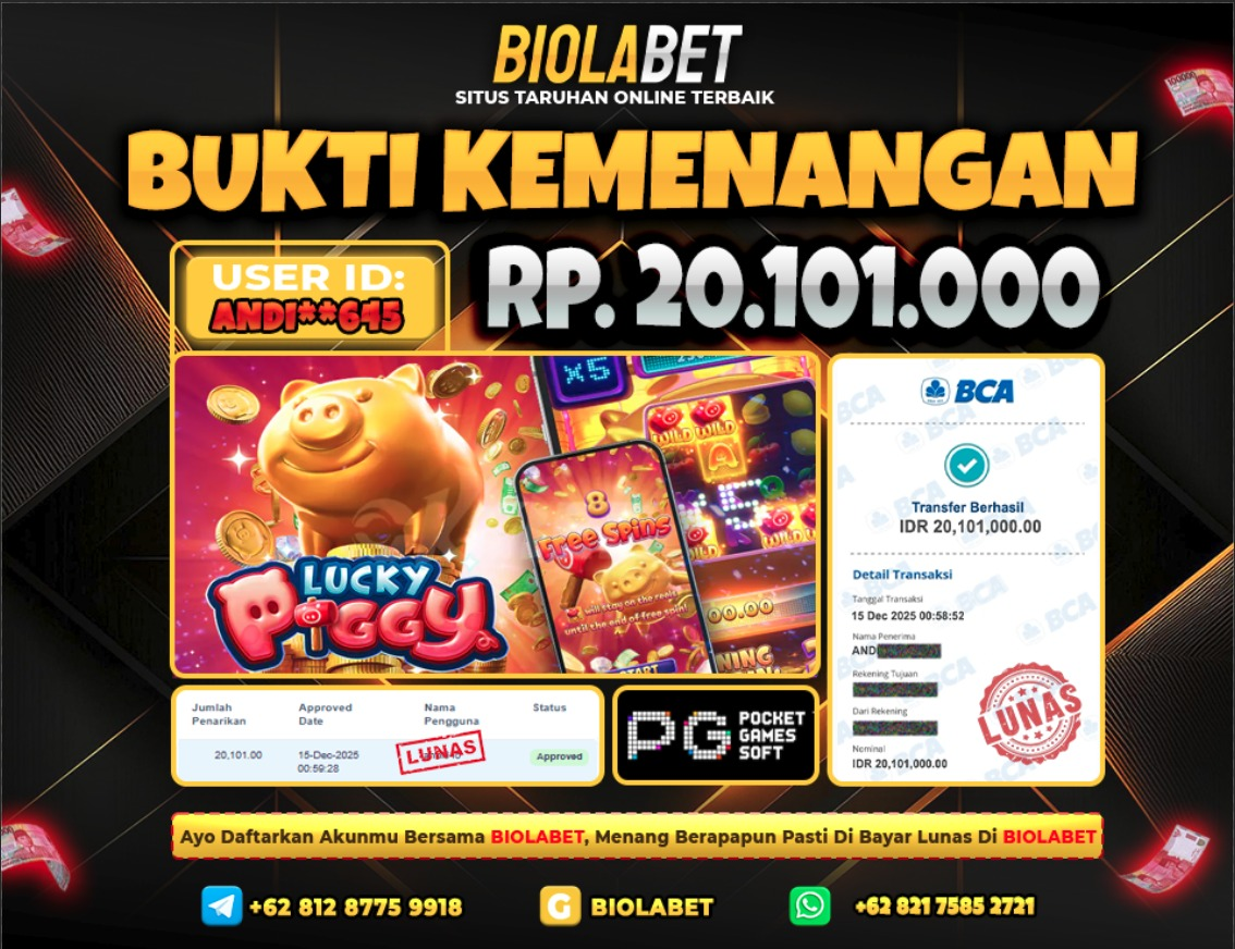 BIOLABET JACKPOT PG Soft Rp.20.101.000.,- LUNAS