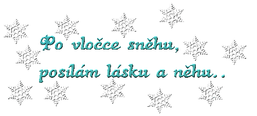 Oddelovac pozdrav se snehem