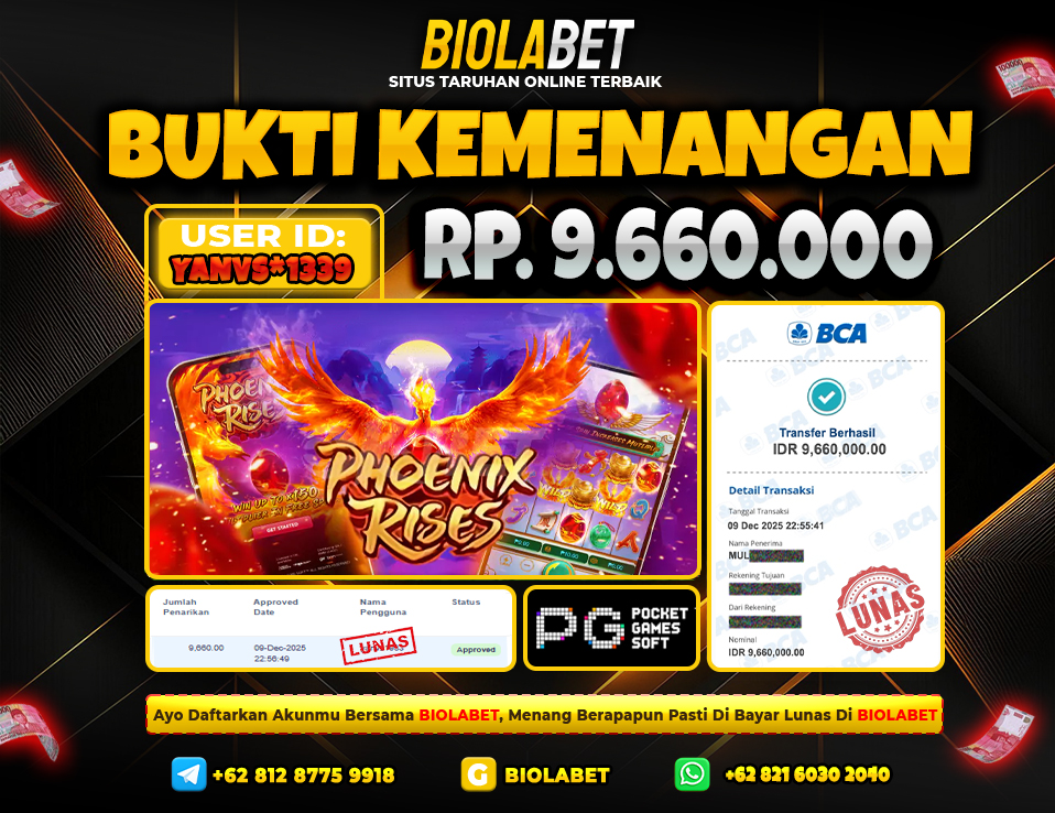 BIOLABET JACKPOT PG Soft Rp.9.660.000.,- LUNAS